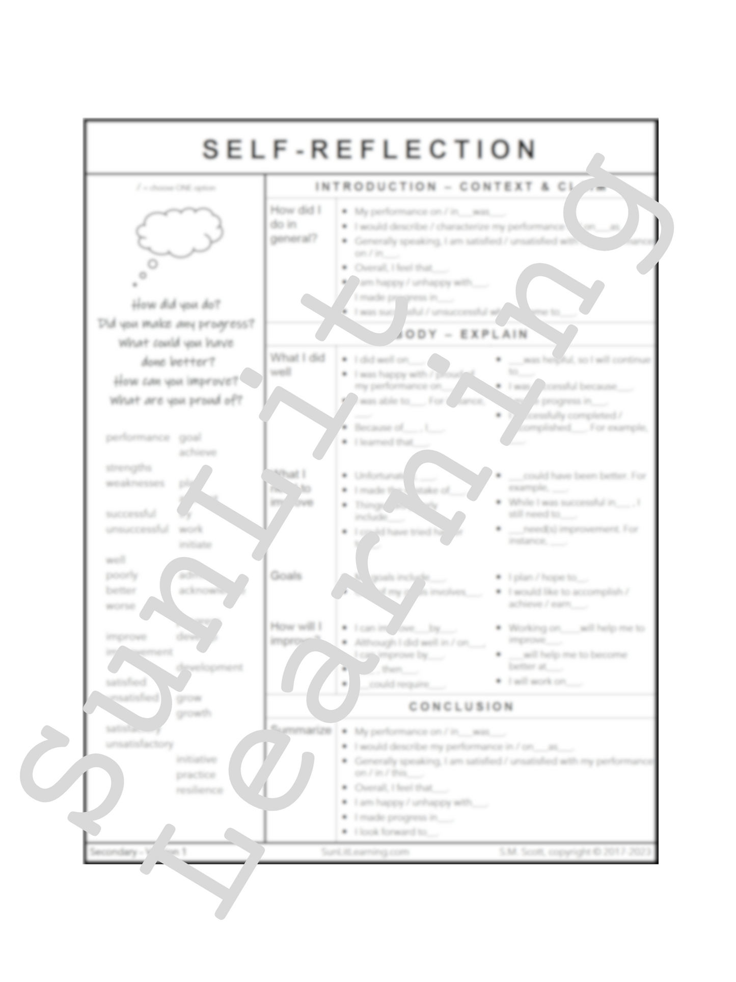 Self-Reflection - S.V1